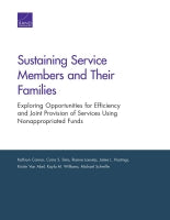 Sustaining Service Members and Their Families: Exploring Opportunities for Efficiency and Joint Provision of Services Using Nonappropriated Funds