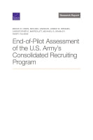 End-of-Pilot Assessment of the U.S. Army's Consolidated Recruiting Program