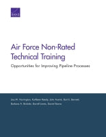 Air Force Non-Rated Technical Training: Opportunities for Improving Pipeline Processes