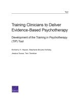 Training Clinicians to Deliver Evidence-Based Psychotherapy: Development of the Training in Psychotherapy (TIP) Tool