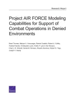 Project AIR FORCE Modeling Capabilities for Support of Combat Operations in Denied Environments