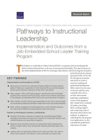 Pathways to Instructional Leadership: Implementation and Outcomes from a Job-Embedded School Leader Training Program
