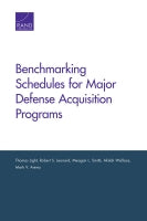 Benchmarking Schedules for Major Defense Acquisition Programs