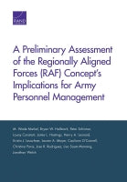 A Preliminary Assessment of the Regionally Aligned Forces (RAF) Concept's Implications for Army Personnel Management