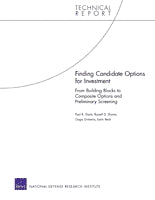 Finding Candidate Options for Investment: From Building Blocks to Composite Options and Preliminary Screening