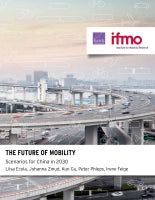 The Future of Mobility: Scenarios for China in 2030