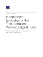 Independent Evaluation of the Transportation Working Capital Fund: Assessment and Recommendations to Improve Effectiveness and Efficiency