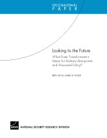 Looking to the Future: What Does Transformation Mean for Military Manpower and Personnel Policy?