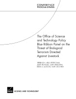The Office of Science and Technology Policy Blue Ribbon Panel on the Threat of Biological Terrorism Directed Against Livestock