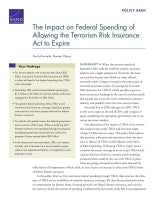 The Impact on Federal Spending of Allowing the Terrorism Risk Insurance Act to Expire