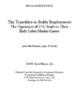 The Transition to Stable Employment: The Experience of U.S. Youth in Their Early Labor Market Career